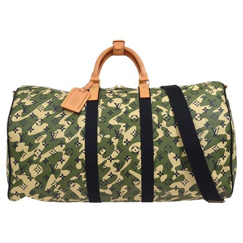 louis vuitton camo duffle